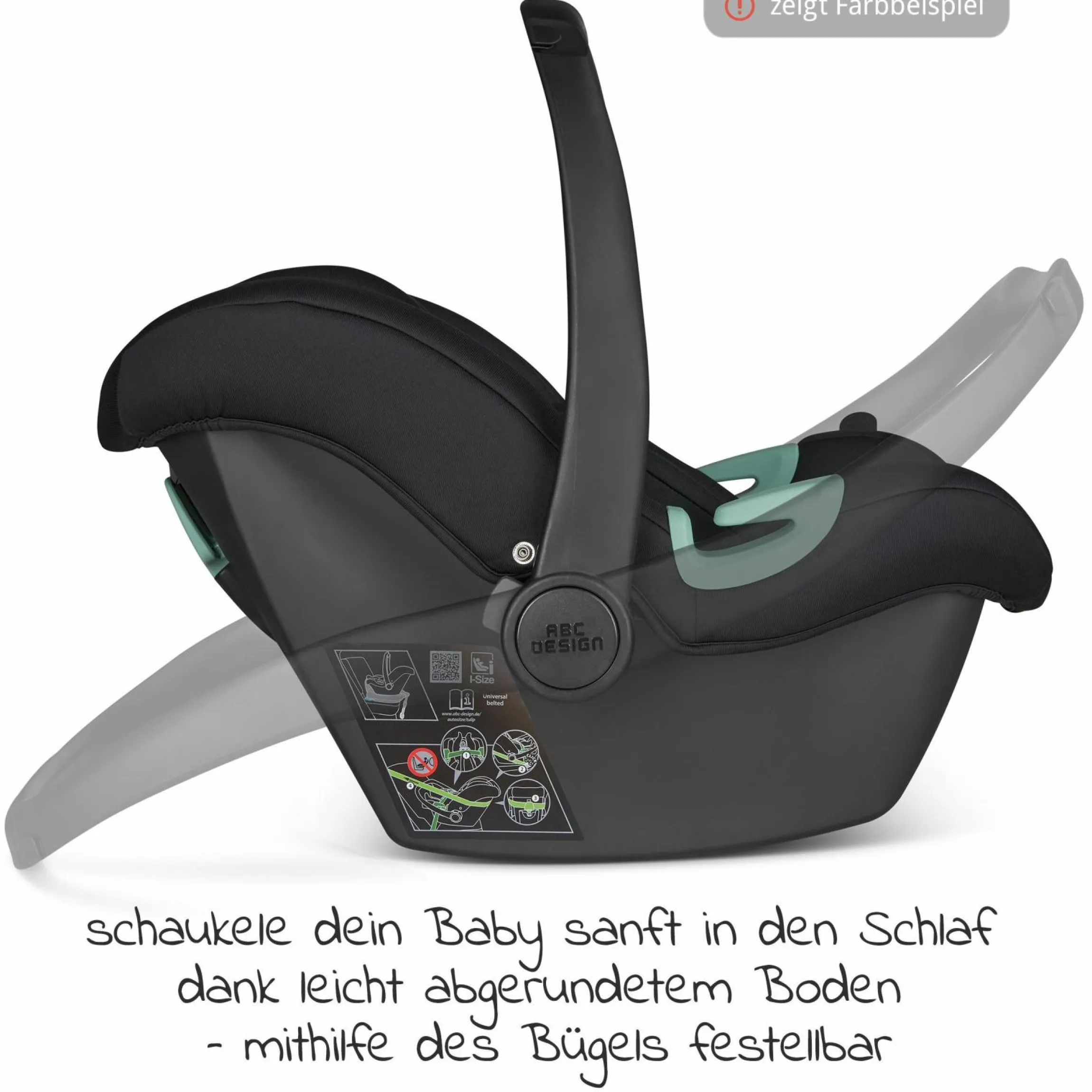 Babyschale Tulip inkl. Isofix Base Root ab Geburt bis 13 kg (45 cm - 85 cm) - Graphite