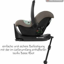 Babyschale Tulip inkl. Isofix Base Root ab Geburt bis 13 kg (45 cm - 85 cm) - Graphite