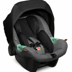 Babyschale Tulip inkl. Zusatzverdeck (Autositz Gruppe 0+) - Diamond Edition - Asphalt