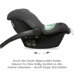 Babyschale Tulip inkl. Zusatzverdeck (Autositz Gruppe 0+) - Diamond Edition - Asphalt