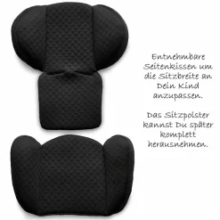 Babyschale Tulip inkl. Zusatzverdeck (Autositz Gruppe 0+) - Diamond Edition - Asphalt