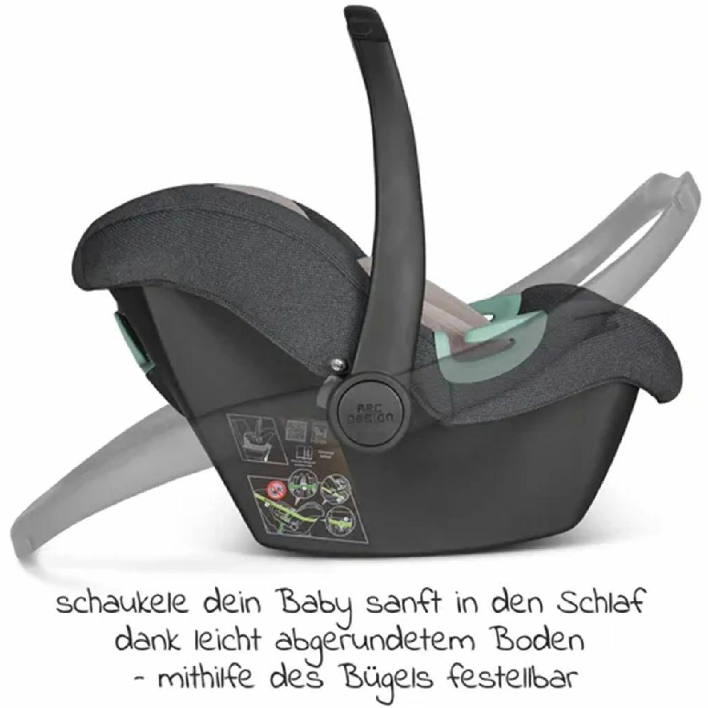 Babyschale Tulip inkl. Zusatzverdeck (Autositz Gruppe 0+ / i-Size) - Diamond Edition - Bubble
