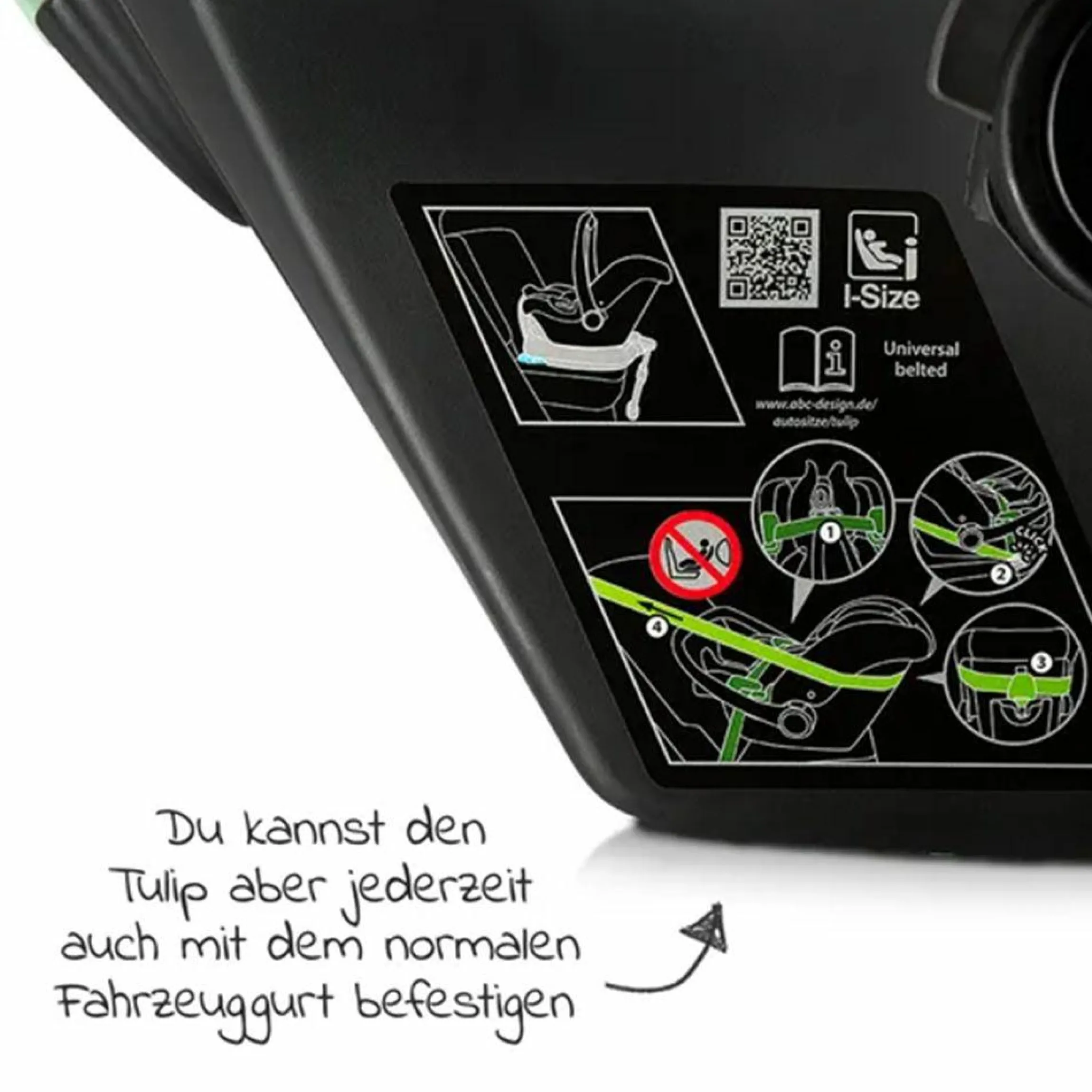 Babyschale Tulip inkl. Zusatzverdeck (Autositz Gruppe 0+ / i-Size) - Diamond Edition - Bubble