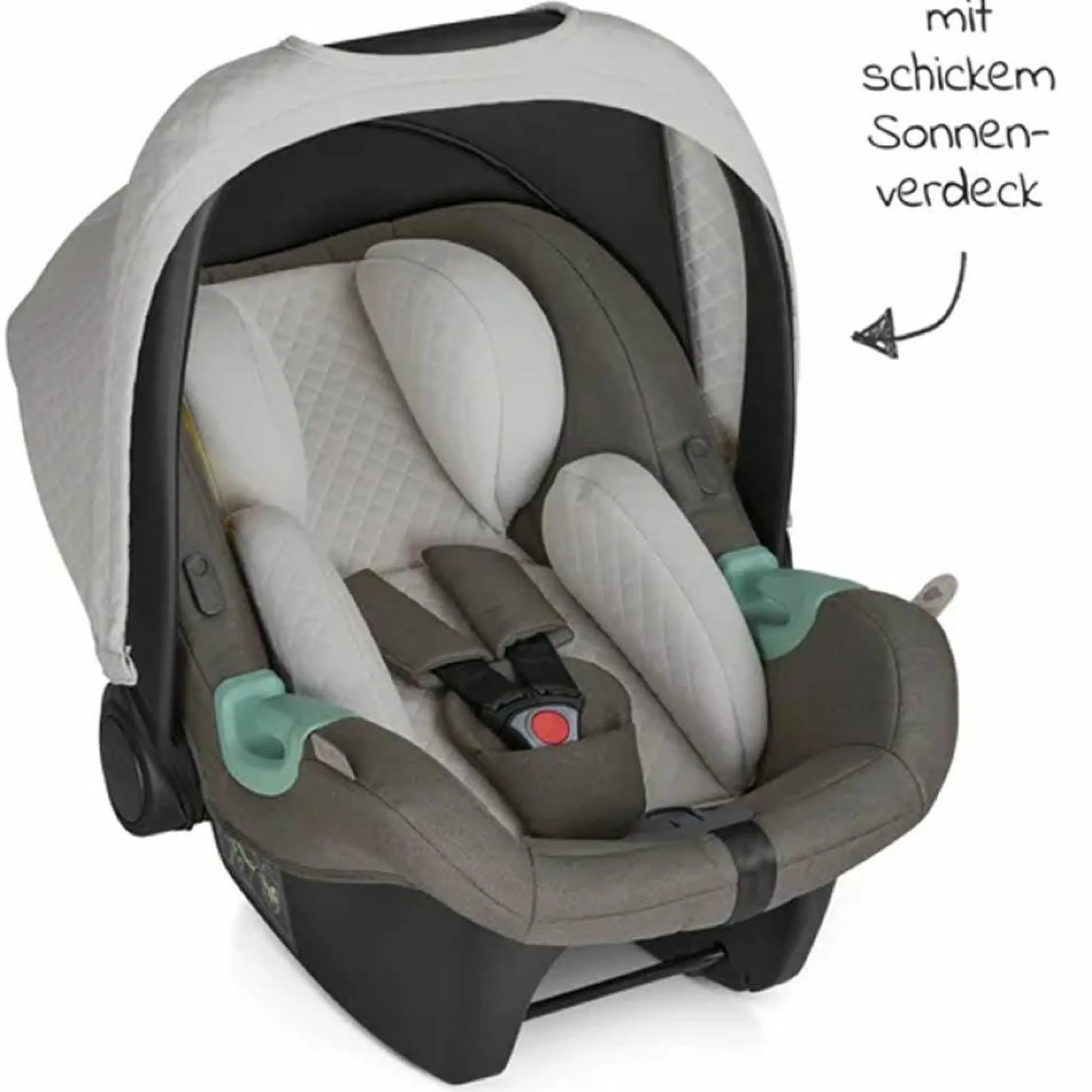 Babyschale Tulip inkl. Zusatzverdeck (Autositz Gruppe 0+ / i-Size) - Diamond Edition - Herb