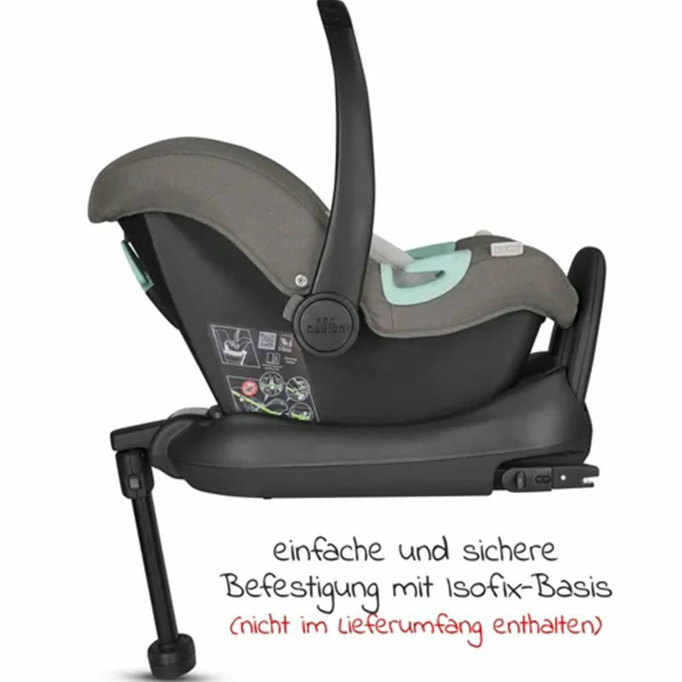 Babyschale Tulip inkl. Zusatzverdeck (Autositz Gruppe 0+ / i-Size) - Diamond Edition - Herb