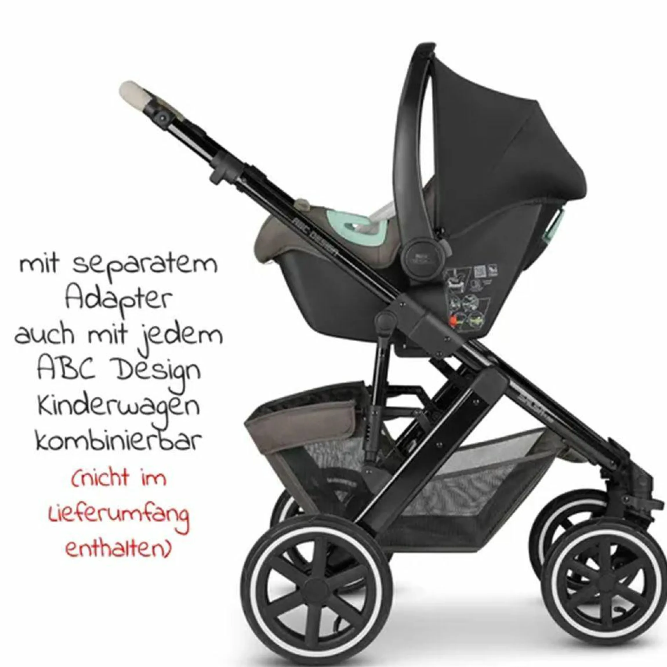 Babyschale Tulip inkl. Zusatzverdeck (Autositz Gruppe 0+ / i-Size) - Diamond Edition - Herb