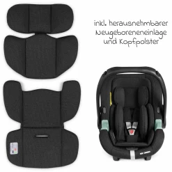 Babyschale Tulip i-Size ab Geburt - 15 Monate (45 cm - 85 cm) inkl. Sonnenverdeck & Sitzverkleinerer - Bubble - Kollektion 2025