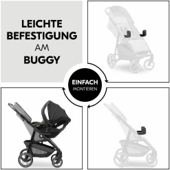 Babyschalen Adapter für Buggy Shop N Care - Black