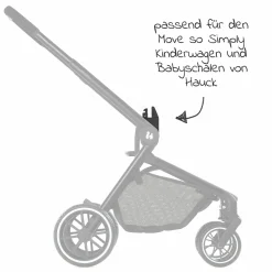 Babyschalen Adapter für Move so Simply Kinderwagen - passend für Autositze Comfort Fix und Select Baby von Hauck