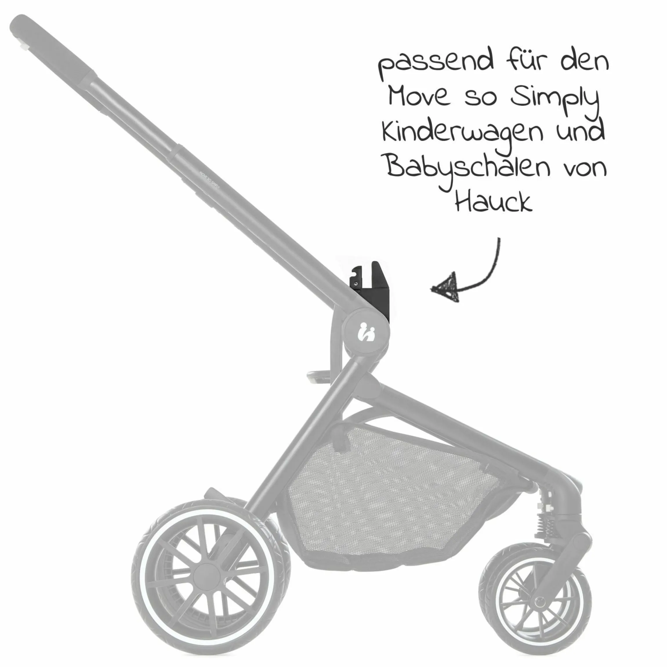 Babyschalen Adapter für Move so Simply Kinderwagen - passend für Autositze Comfort Fix und Select Baby von Hauck