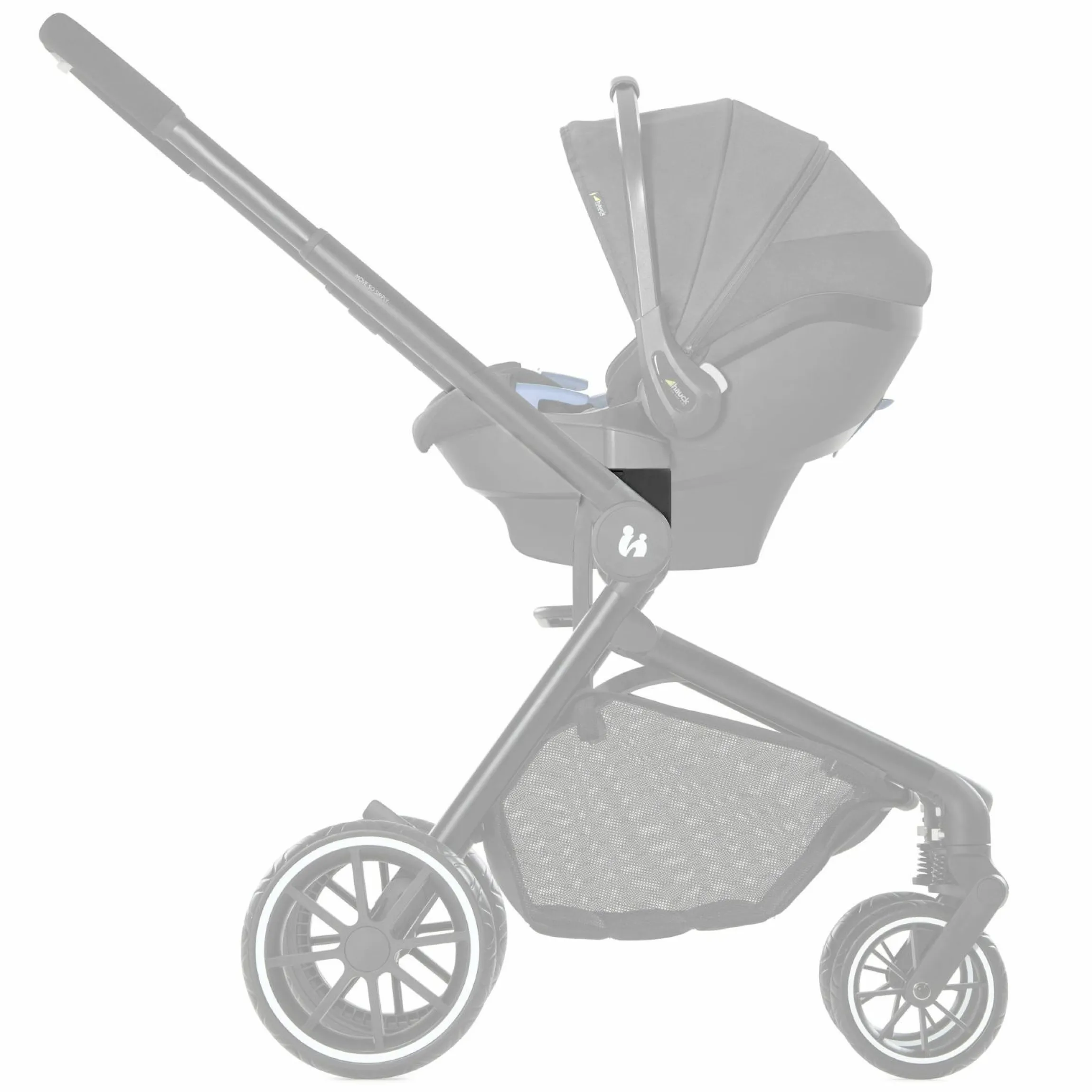 Babyschalen Adapter für Move so Simply Kinderwagen - passend für Autositze Comfort Fix und Select Baby von Hauck