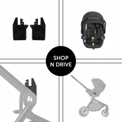 Babyschalen Adapter für Move so Simply Kinderwagen - passend für Autositze Comfort Fix und Select Baby von Hauck
