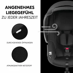 Babyschalen-Set Drive N Care Set i-Size (40 - 87 cm) inkl. Isofix Basis + GRATIS Schutzpaket, Einschlagdecke & Fehn Spielzeug-Set - Orchidee