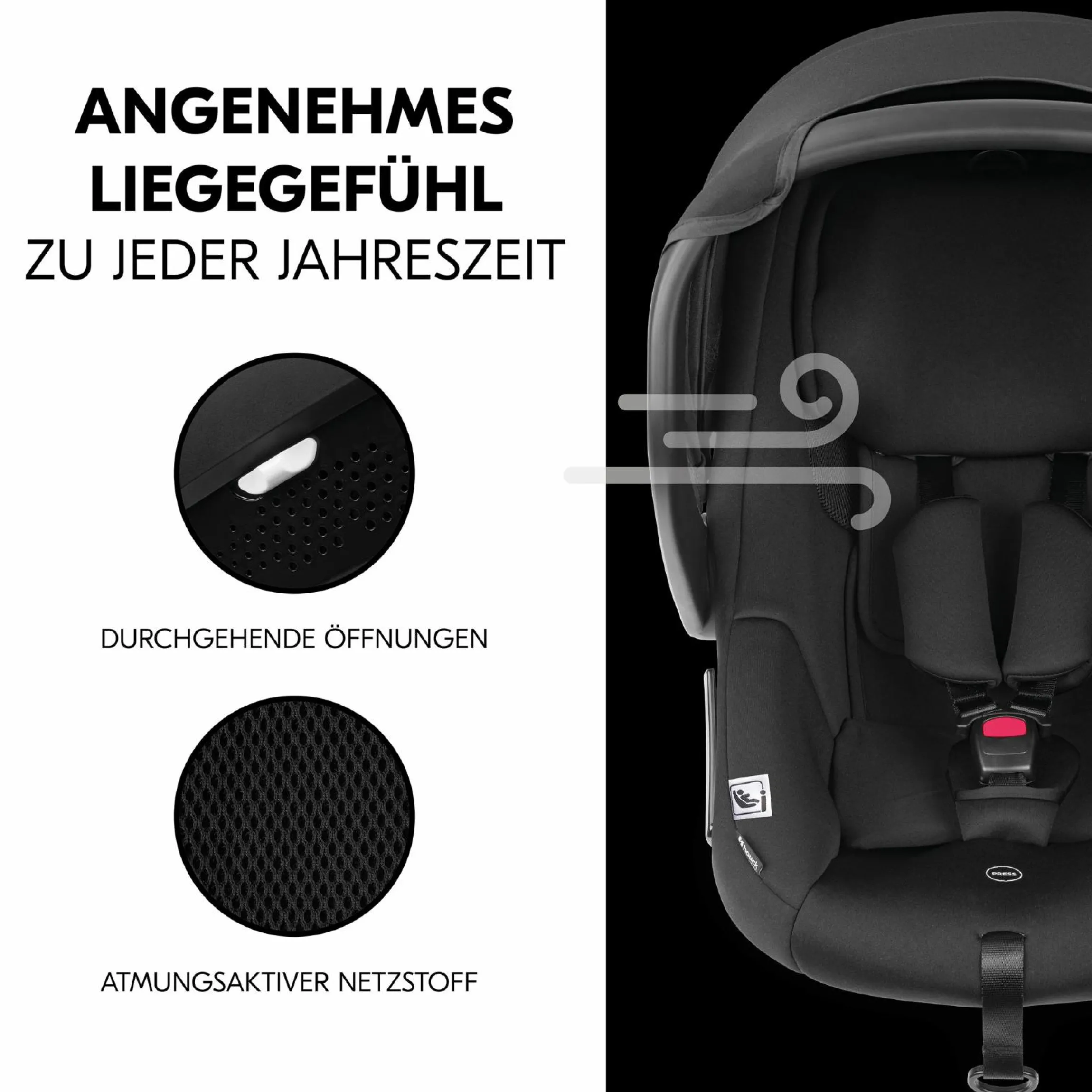 Babyschalen-Set Drive N Care Set i-Size (40 - 87 cm) inkl. Isofix Basis + GRATIS Schutzpaket, Einschlagdecke & Fehn Spielzeug-Set - Orchidee