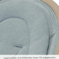 Babyschaukel Cassia Swing nur 4 kg leicht mit 5 Schaukel-Geschwindigkeiten, mehrere Sitz- und Liegepositionen 12 Melodien & 2 Spielzeuge - Beyond Grey Eco - Kollektion 2025