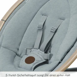 Babyschaukel Cassia Swing nur 4 kg leicht mit 5 Schaukel-Geschwindigkeiten, mehrere Sitz- und Liegepositionen 12 Melodien & 2 Spielzeuge - Beyond Grey Eco - Kollektion 2025
