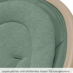Babyschaukel Cassia Swing nur 4 kg leicht mit 5 Schaukel-Geschwindigkeiten, mehrere Sitz- und Liegepositionen 12 Melodien & 2 Spielzeuge - Beyond Green Eco - Kollektion 2025