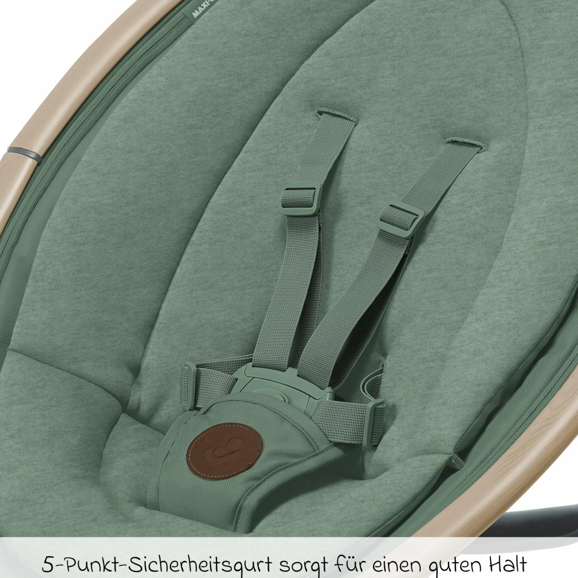 Babyschaukel Cassia Swing nur 4 kg leicht mit 5 Schaukel-Geschwindigkeiten, mehrere Sitz- und Liegepositionen 12 Melodien & 2 Spielzeuge - Beyond Green Eco - Kollektion 2025