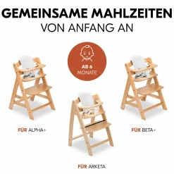 Baby-Sitz für Hochstühle Highchair Baby Seat (Rückenlehne und Schutzbügel) - White