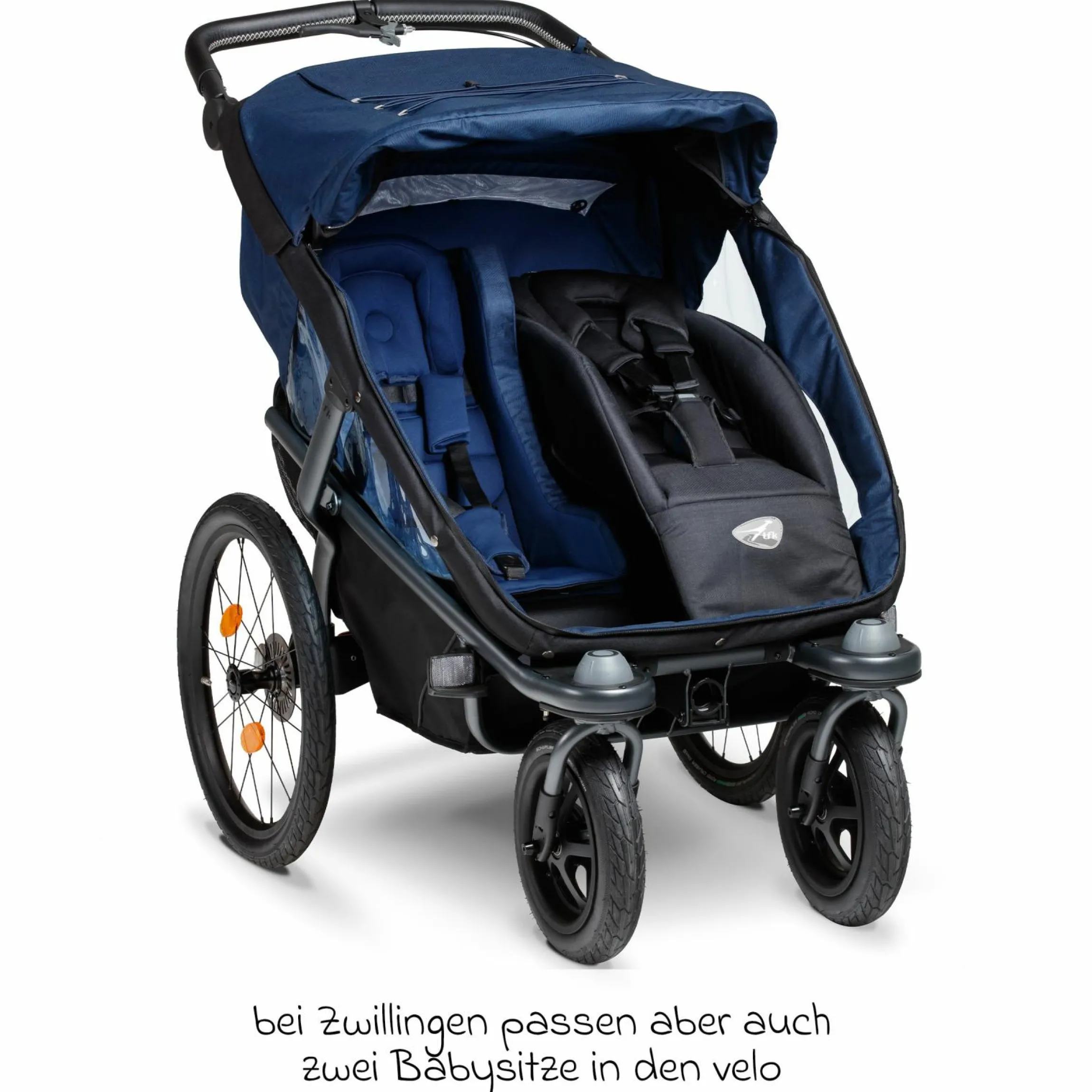 Babysitz Velobaby für Velo 2 - Schwarz - Kollektion 2025