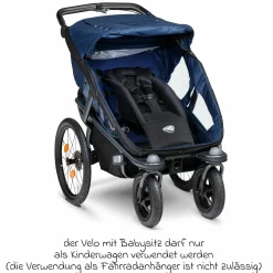 Babysitz Velobaby für Velo 2 - Schwarz - Kollektion 2025