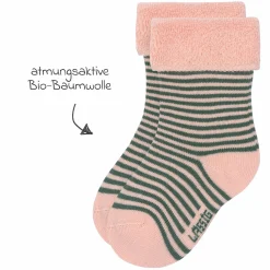 Babysocken 3er Pack Terry aus Bio-Baumwolle - Cherry - Peach - Gr. 15-18