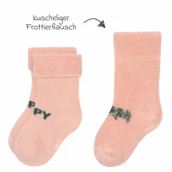 Babysocken 3er Pack Terry aus Bio-Baumwolle - Cherry - Peach - Gr. 15-18