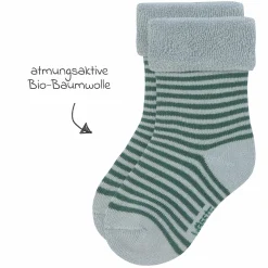 Babysocken 3er Pack Terry aus Bio-Baumwolle - Lemon - Light Blue - Gr. 15-18