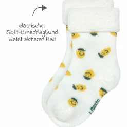 Babysocken 3er Pack Terry aus Bio-Baumwolle - Lemon - Light Blue - Gr. 15-18
