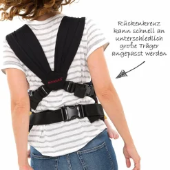 Babytrage / Tragetuch Duo mit abnehmbarem Hüftgurt - Grey