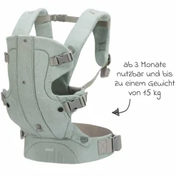 Babytrage ab 3,5 -15 kg für Bauch- und Rückentrageposition - Pistazie - Kollektion 2025