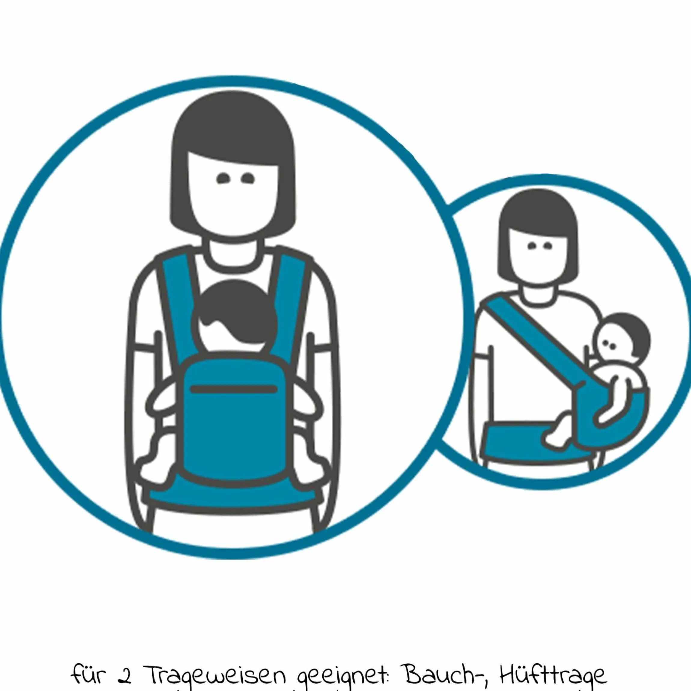 Babytrage Breeze 2.0 Gr. L für Neugeborene von 3,5 kg -15 kg - Lightgrey