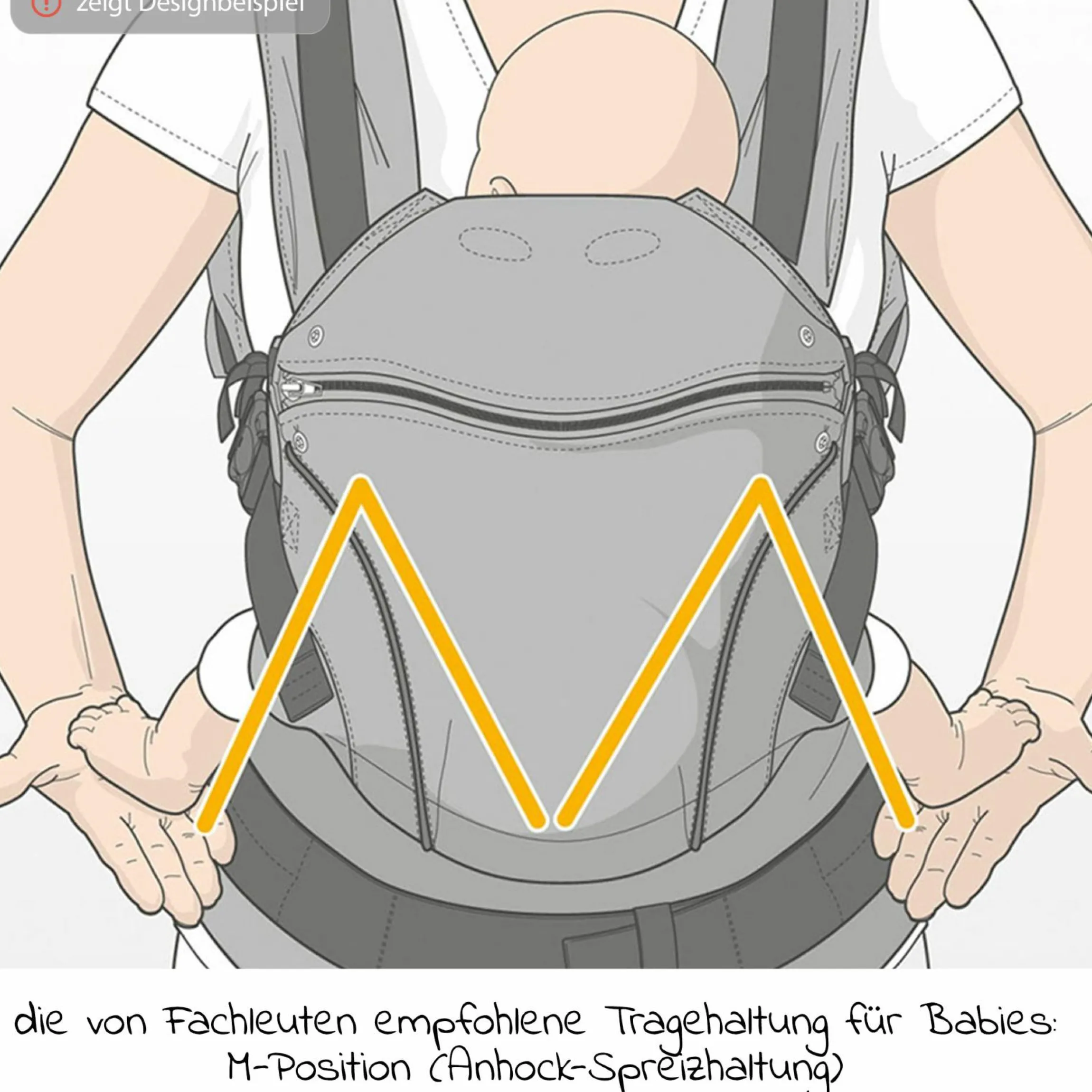 Babytrage Breeze 2.0 Gr. L für Neugeborene von 3,5 kg -15 kg - Lightgrey