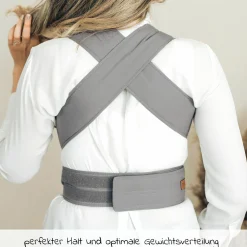 Babytrage Breeze 2.0 Gr. L für Neugeborene von 3,5 kg -15 kg - Lightgrey