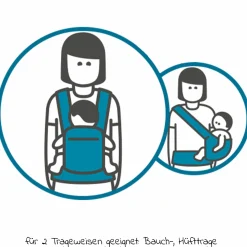 Babytrage Breeze 2.0 Gr. S/M für Neugeborene von 3,5 kg -15 kg - Lightgrey