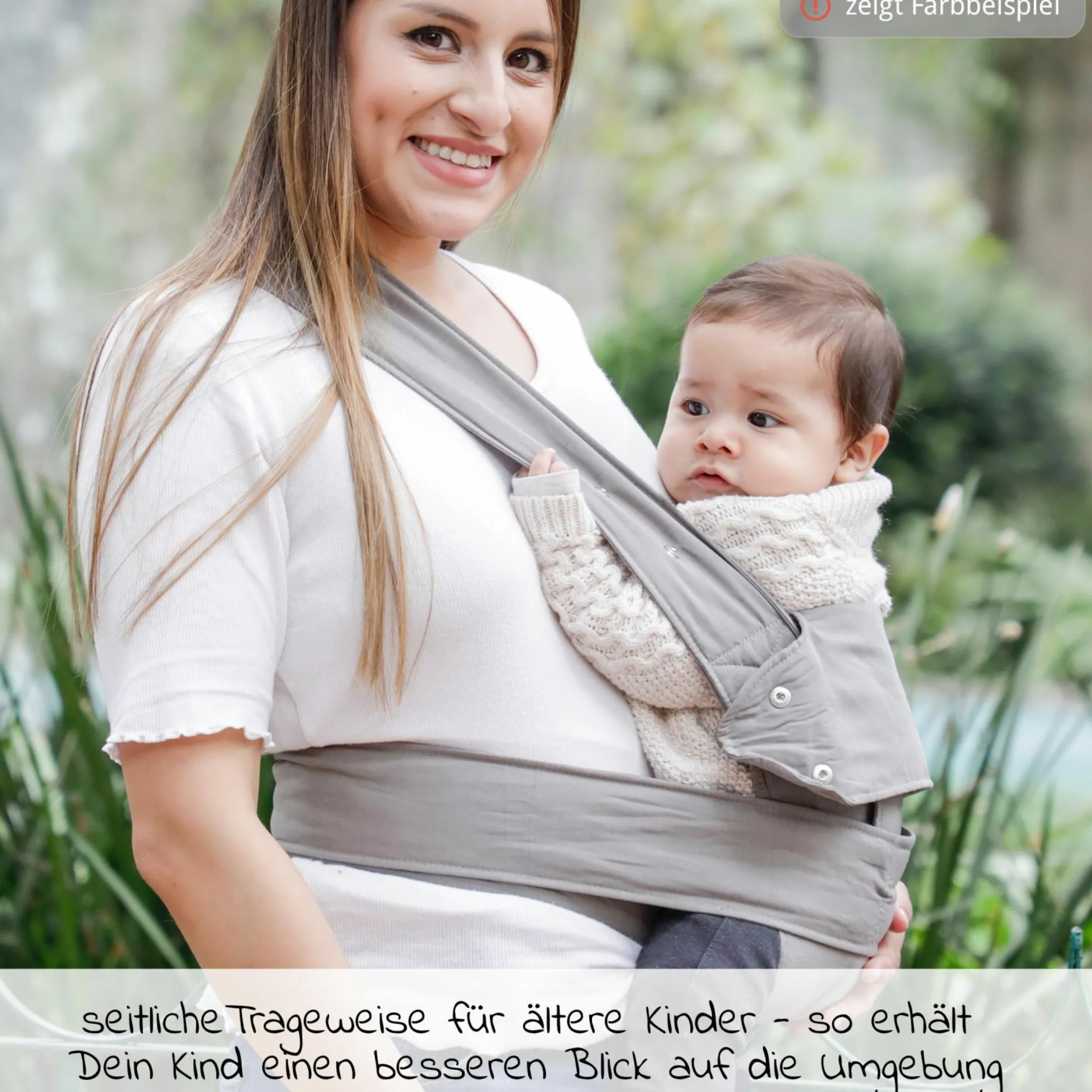 Babytrage Breeze 2.0 Gr. S/M für Neugeborene von 3,5 kg -15 kg - Pistazie