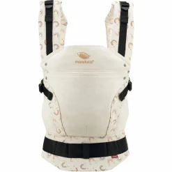 Babytrage First für Neugeborene ab 3,5 kg - 20 kg mit 3 Tragepositionen aus 100% Bio-Baumwolle - RainbowDay - Sand Print