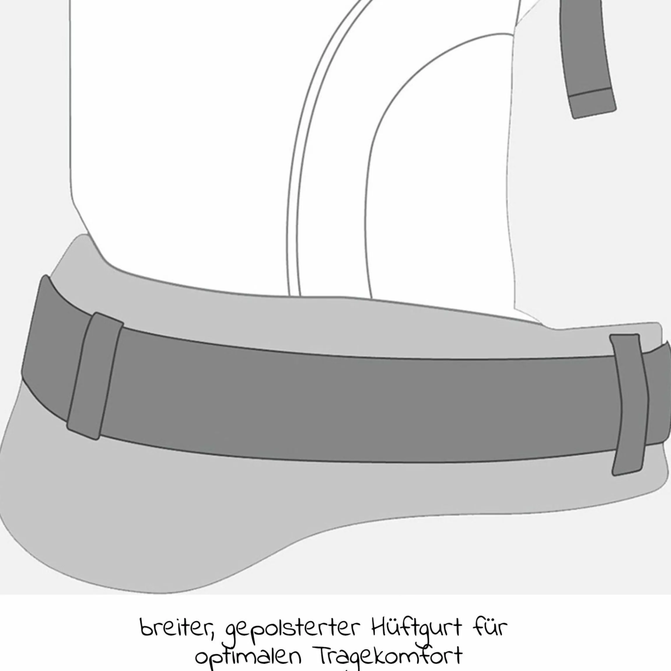 Babytrage First für Neugeborene ab 3,5 kg - 20 kg mit 3 Tragepositionen aus 100% Bio-Baumwolle - RainbowDay - Sand Print