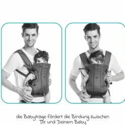 Babytrage Walk 4in1 für Bauch- und Rückentrageposition - Beige