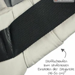 Babytrage XT für Neugeborene ab 3,5 kg - 20 kg mit 3 Tragepositionen aus 100% Bio-Baumwolle - RainbowDay - Sand Print