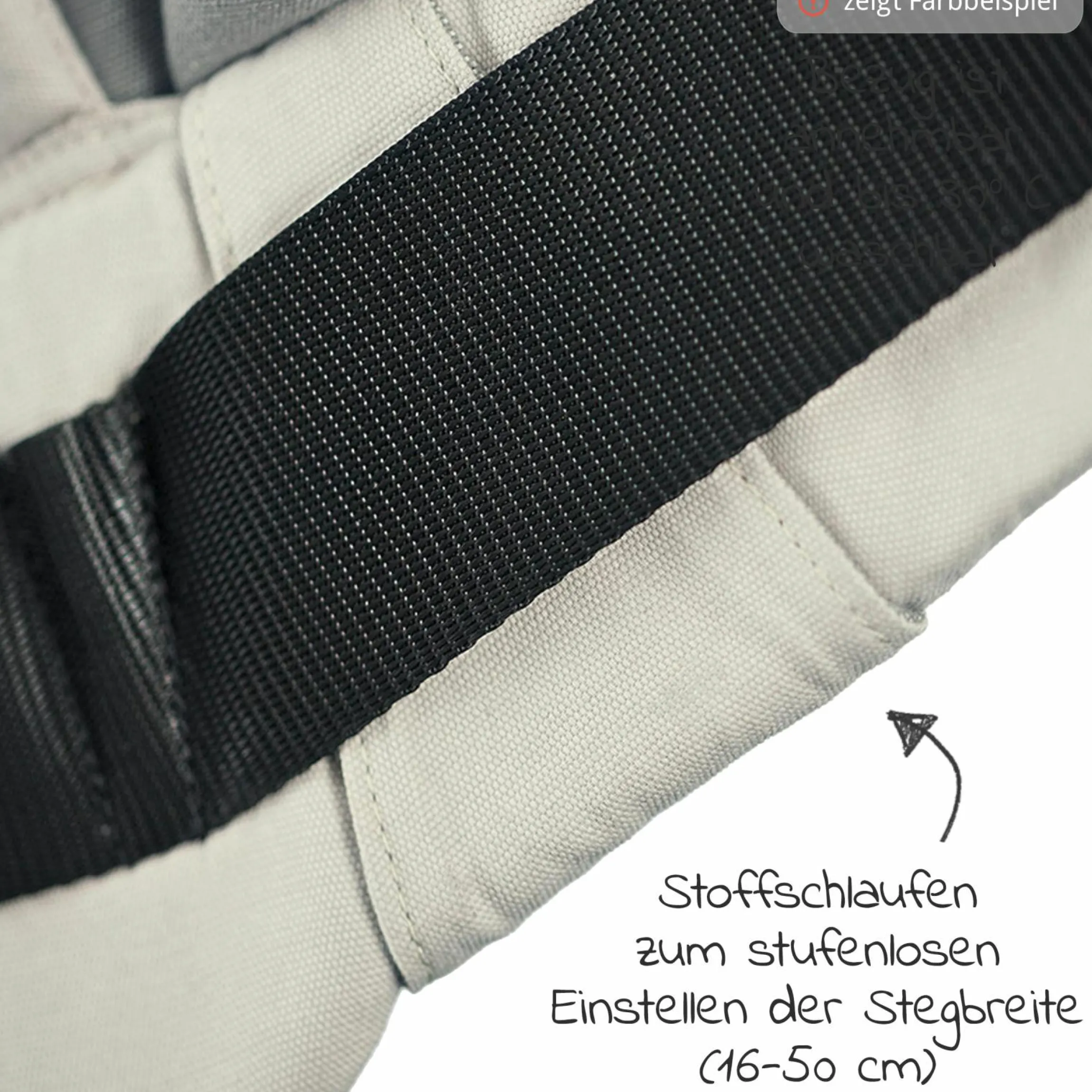Babytrage XT für Neugeborene ab 3,5 kg - 20 kg mit 3 Tragepositionen aus 100% Bio-Baumwolle - RainbowDay - Sand Print