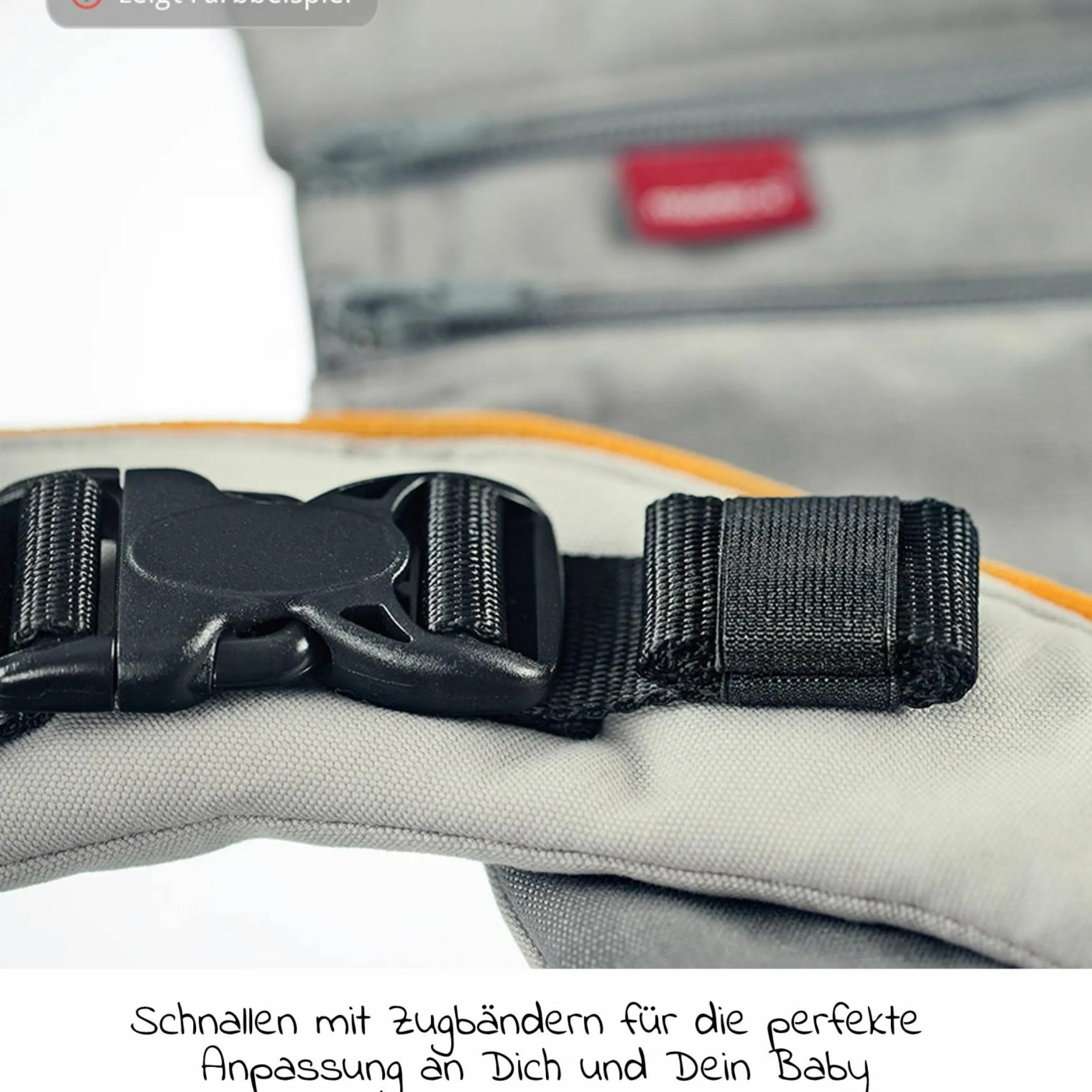 Babytrage XT für Neugeborene ab 3,5 kg - 20 kg mit 3 Tragepositionen aus 100% Bio-Baumwolle - RainbowDay - Sand Print
