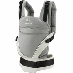 Babytrage-Set XT-Cotton für Neugeborene ab 3,5 kg - 20 kg mit 3 Tragepositionen 100% Bio-Baumwolle inkl. 2 GRATIS Schnullerketten MiaMia Grau Grün - Grey White
