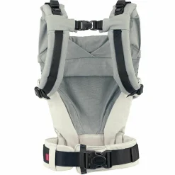 Babytrage-Set XT-Cotton für Neugeborene ab 3,5 kg - 20 kg mit 3 Tragepositionen 100% Bio-Baumwolle inkl. 2 GRATIS Schnullerketten MiaMia Grau Grün - Grey White