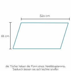 Babytragetuch ab Geburt - 3,5 kg - 20 kg - Anhock-Spreiz-Haltung, Bauch-, Rücken- und Hüfttrageweise, 100 % kbA-Baumwolle 68 x 520 cm - Prima - Pastell