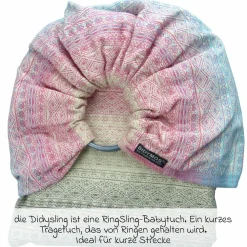 Babytragetuch DidySling ab Geburt - 3,5 kg - 20 kg - Anhock-Spreiz-Haltung, Bauch-, Rücken- und Hüfttrageweise, 100 % kbA-Baumwolle - Prima - Aurora