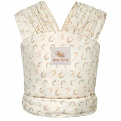 Babytragetuch Sling elastisch 510 x 60 cm für Neugeborene ab 3,5 kg - 15 kg aus 100% Bio-Baumwolle - RainbowDay - Sand Print