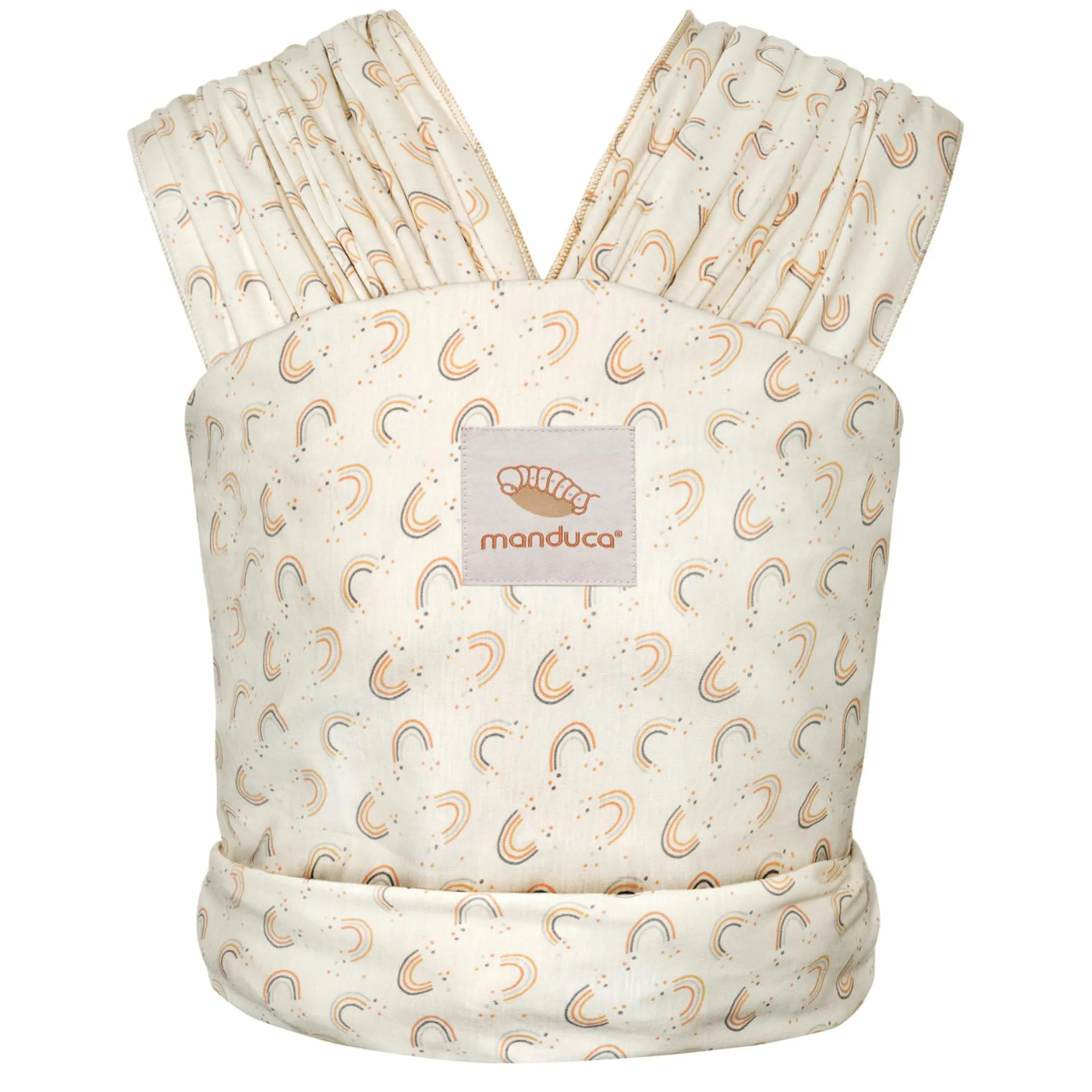 Babytragetuch Sling elastisch 510 x 60 cm für Neugeborene ab 3,5 kg - 15 kg aus 100% Bio-Baumwolle - RainbowDay - Sand Print