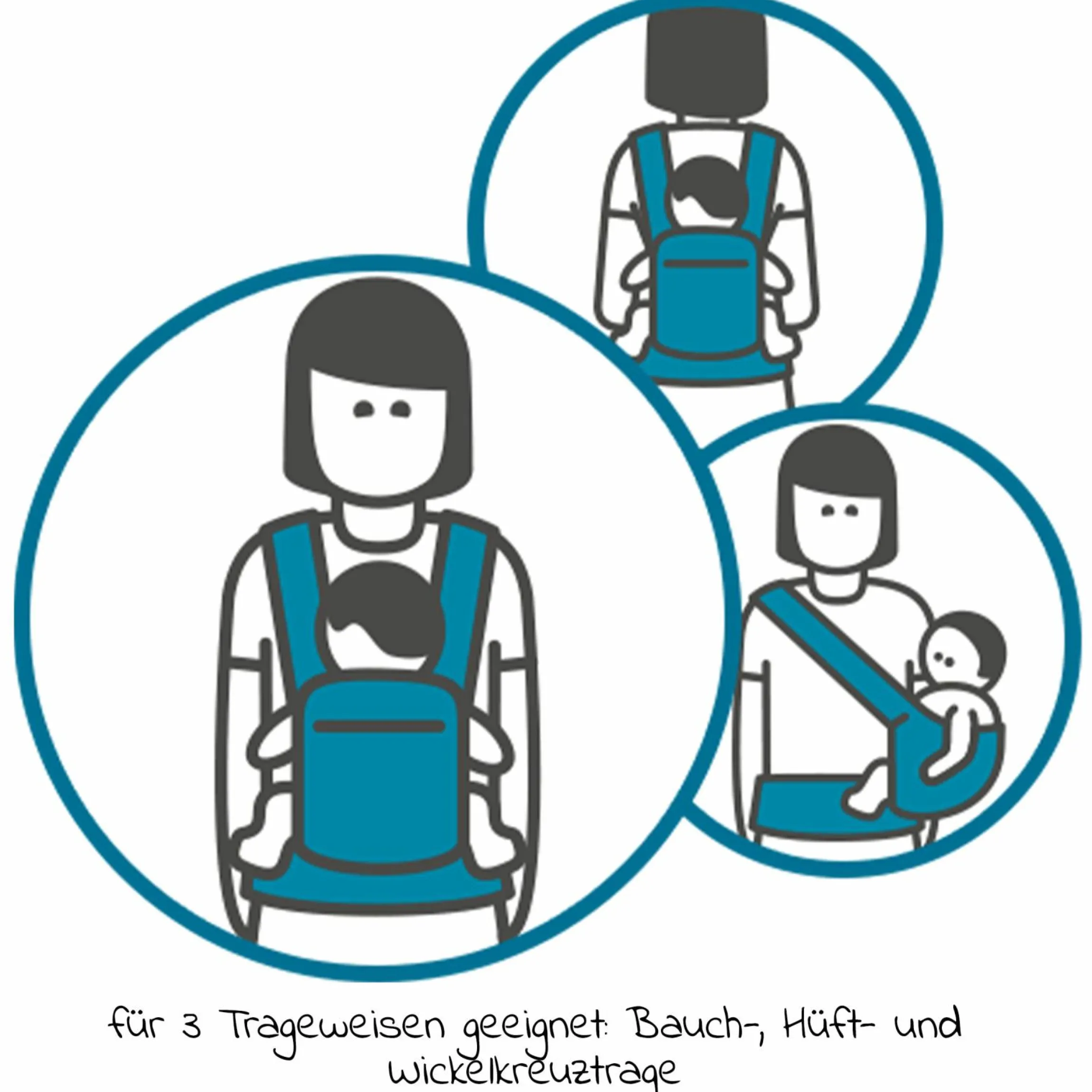 Babytragetuch Sling elastisch 510 x 60 cm für Neugeborene ab 3,5 kg - 15 kg aus 100% Bio-Baumwolle - RainbowDay - Sand Print