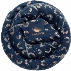 Babytragetuch Sling elastisch 510 x 60 cm für Neugeborene ab 3,5 kg - 15 kg aus 100% Bio-Baumwolle - RainbowNight - Navy Print